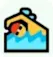 Logo de l'espace aquatique du domaine avec piscine