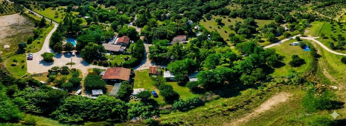 Plan global du camping vu du ciel